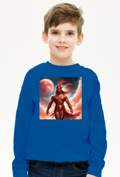Dziecieca bluza bez kaptura z nadrukiem Fantasy Czerwony Indianin 3