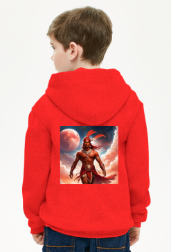 Bluza dziecieca rozpinana z kapturem z nadrukiem Fantasy Czerwony Indianin 3