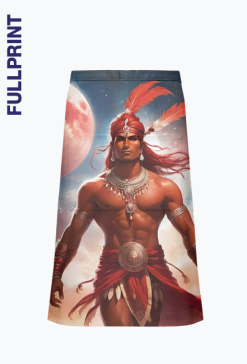 Fartuch ochronny kuchenny zapaska z nadrukiem full print Fantasy Czerwony Indianin 3