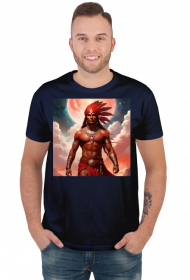 Koszulka T-Shirt z nadrukiem Fantasy Czerwony Indianin 4