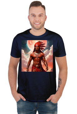 Koszulka T-Shirt z nadrukiem Fantasy Czerwony Indianin 4