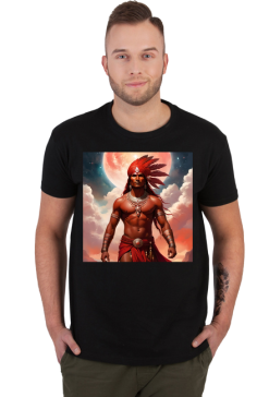 Koszulka T-Shirt z nadrukiem Fantasy Czerwony Indianin 4