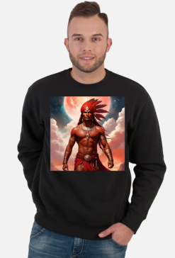 Bluza z nadrukiem Fantasy Czerwony Indianin 4
