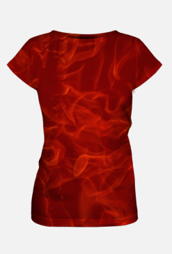 Koszulka damska Red flames Czerwone płomienie Fullprint