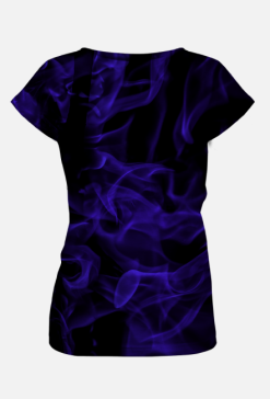 Koszulka damska Blue flames niebieskie płomienie Fullprint
