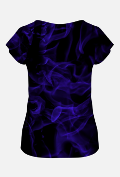 Koszulka damska Blue flames niebieskie płomienie Fullprint