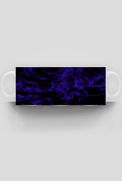 Kubek biały Blue flames Full