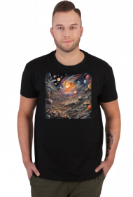 Koszulka Męska kosmos destrukcja #1