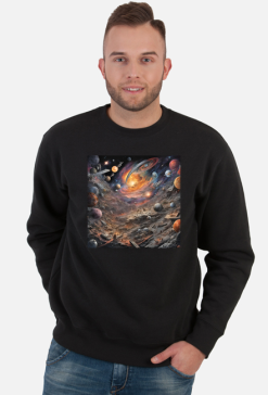 Bluza Męska Klasyczna kosmos destrukcja #1