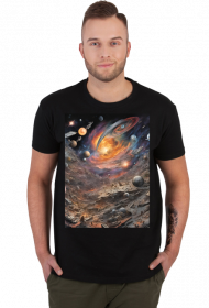 Koszulka Męska kosmos destrukcja #1