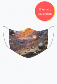 Maseczka Bawełniana kosmos destrukcja #1
