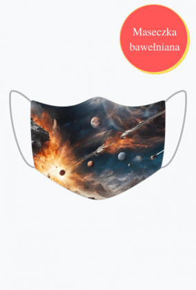Maseczka Bawełniana kosmos destrukcja #2