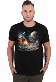 Koszulka Męska kosmos destrukcja #2