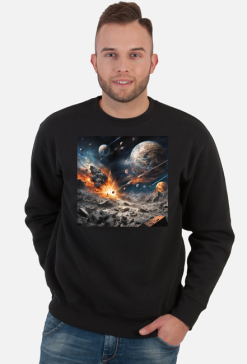 Bluza Męska Klasyczna kosmos destrukcja #2