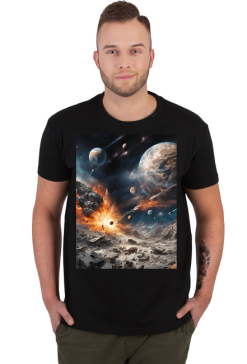 Koszulka Męska kosmos destrukcja #2