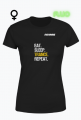 Koszulka "Eat Sleep Trance Repeat" z fluorescencyjnym nadrukiem – NONAME