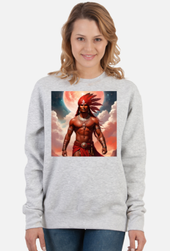 Bluza z nadrukiem Fantasy Czerwony Indianin 4