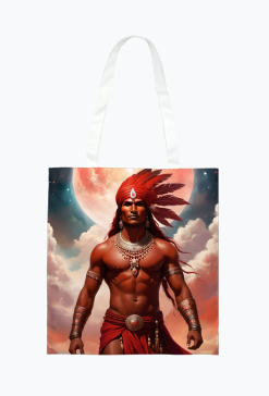 Ekologiczna torba na zakupy full print Fantasy Czerwony Indianin 4