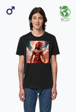 Ekologiczna koszulka T-Shirt z nadrukiem Fantasy Czerwony Indianin 4