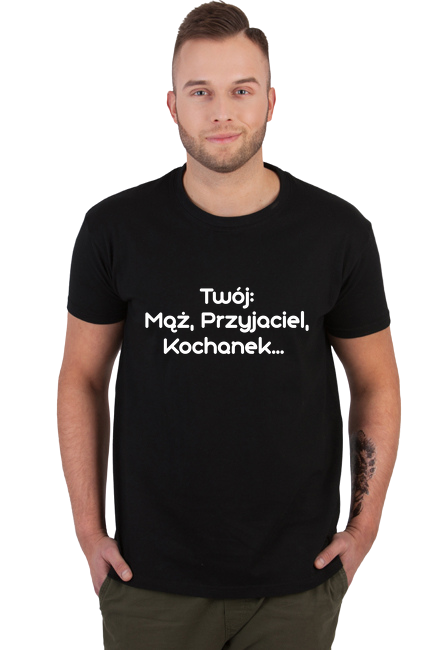 Koszulka męska - mąż, Przyjaciel, kochanek