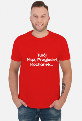 Koszulka męska - mąż, Przyjaciel, kochanek