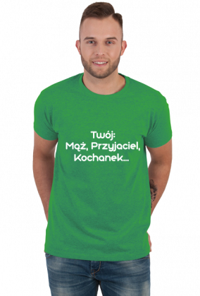 Koszulka męska - mąż, Przyjaciel, kochanek