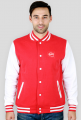 Bluza męska varsity jacket JPRDL czerwona