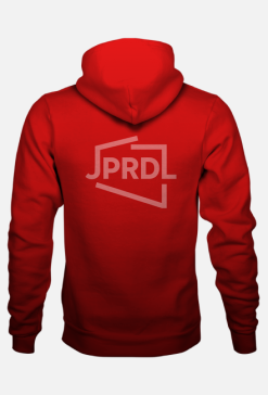 Bluza z kapturem JPRDL fullprint gradient UNISEX czerwona