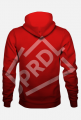 Bluza z kapturem JPRDL fullprint gradient UNISEX czerwona v2