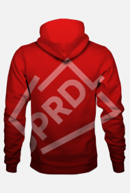Bluza z kapturem JPRDL fullprint gradient UNISEX czerwona v2