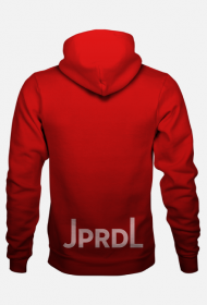 Bluza z kapturem JPRDL fullprint gradient UNISEX czerwona v3