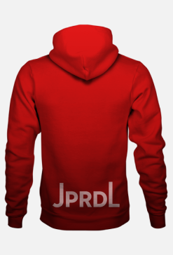 Bluza z kapturem JPRDL fullprint gradient UNISEX czerwona v3