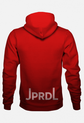 Bluza z kapturem JPRDL fullprint gradient UNISEX czerwona v3