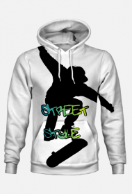 Bluza męska z kapturem Skateboarding Skate Street style Fullprint