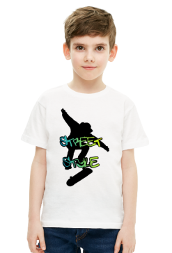 Koszulka chłopięca Skateboarding Skate Street style