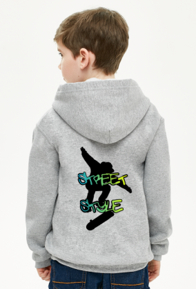 Bluza chłopięca z kapturem Skateboarding Skate Street style
