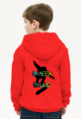 Bluza chłopięca z kapturem Skateboarding Skate Street style