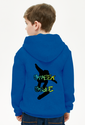 Bluza chłopięca z kapturem Skateboarding Skate Street style