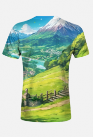 Koszulka T-Shirt z nadrukiem full print Fantasy Kraina Hobbita 1