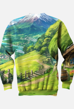 Bluza bez kaptura z nadrukiem full print Fantasy Kraina Hobbita 1