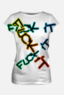 Koszulka damska napis Fuck it humor Fullprint
