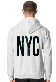 Bluza męska z kapturem napis NYC