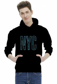 Bluza męska z kapturem napis NYC v2