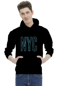Bluza męska z kapturem napis NYC v2