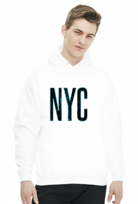 Bluza męska z kapturem napis NYC v2