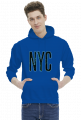 Bluza męska z kapturem napis NYC v2