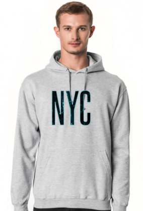 Bluza męska z kapturem napis NYC v2