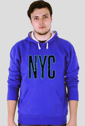 Bluza męska z kapturem napis NYC v3