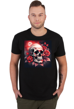t-shirt skull&rose