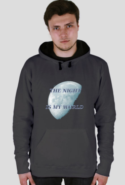 Bluza męska z kapturem The night is my world